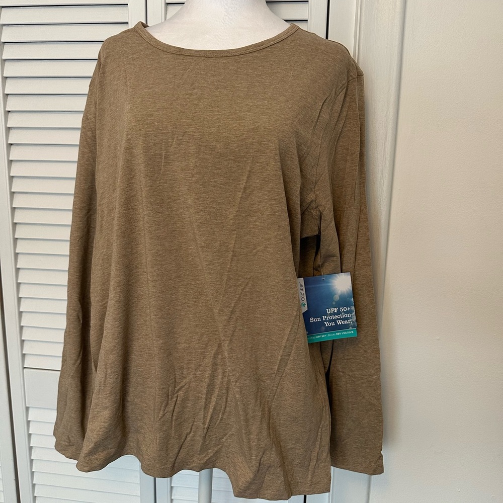 Coolibar Women's Morada Long Sleeve T-shirt, UPF 50+, XXL